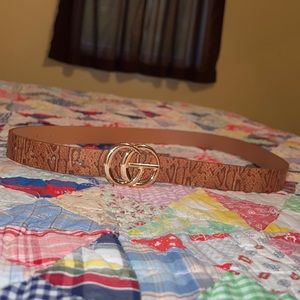 Snake print belt